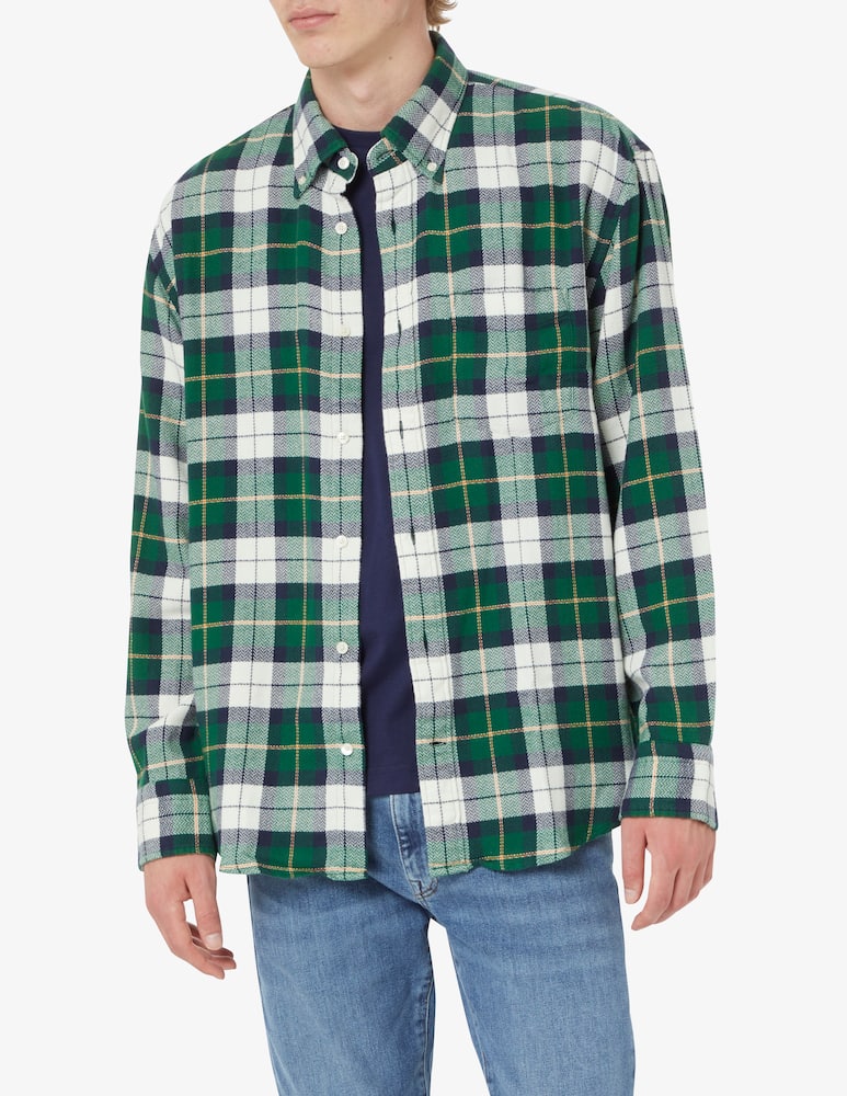 Gant Camiciaicia manica lunga a quadri in flanella - Verde - immagine 1 Gant Camiciaicia manica lunga a quadri in flanella - Verde - immagine 1