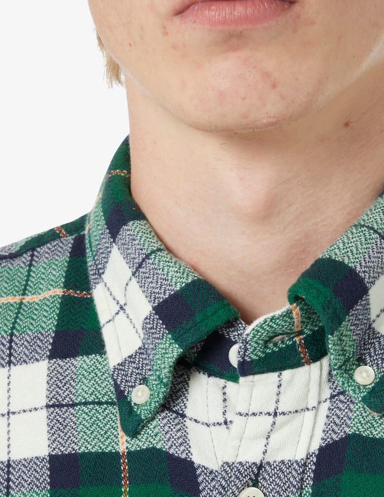 Gant Camiciaicia manica lunga a quadri in flanella - Verde - immagine 4 Gant Camiciaicia manica lunga a quadri in flanella - Verde - immagine 4