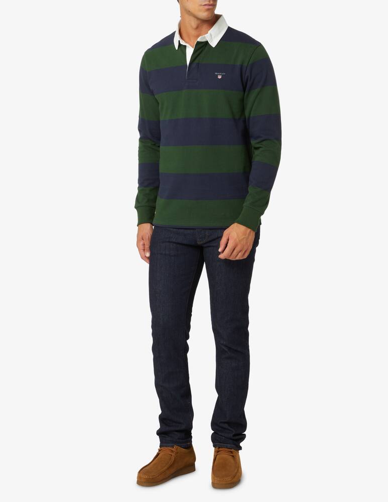 Gant Polo manica lunga in cotone - Verde - immagine 2 Gant Polo manica lunga in cotone - Verde - immagine 2