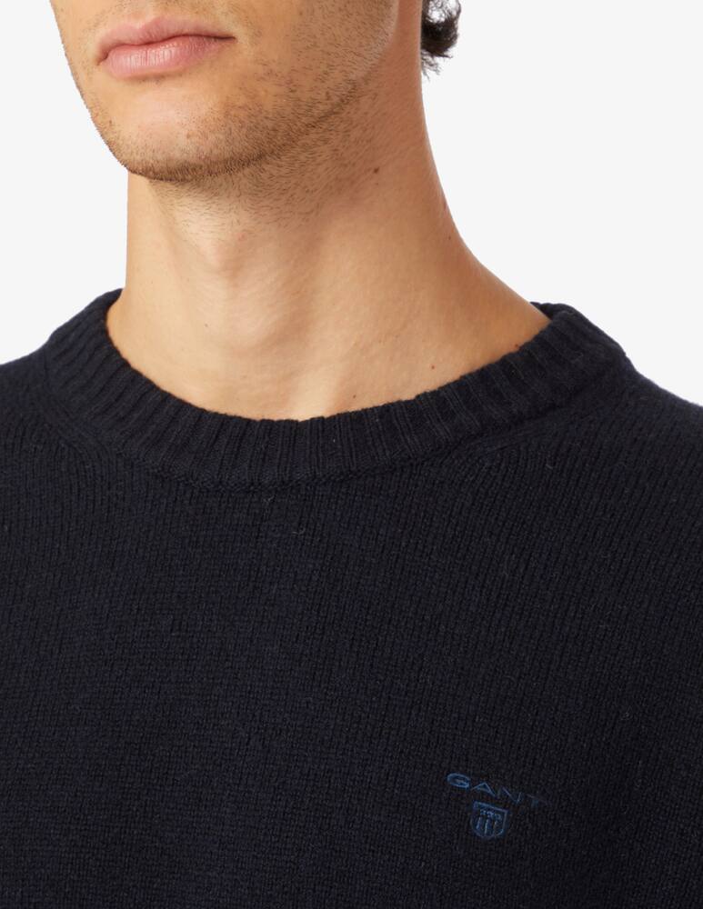rinascente Gant Shetland wool roundneck sweater - Black