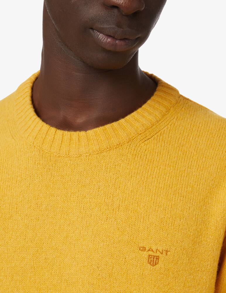 rinascente Gant Shetland wool roundneck sweater - Yellow