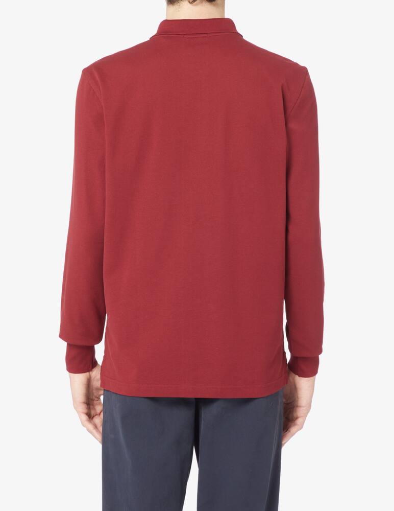 rinascente Gant Polo manica lunga piquet con logo - Rosso