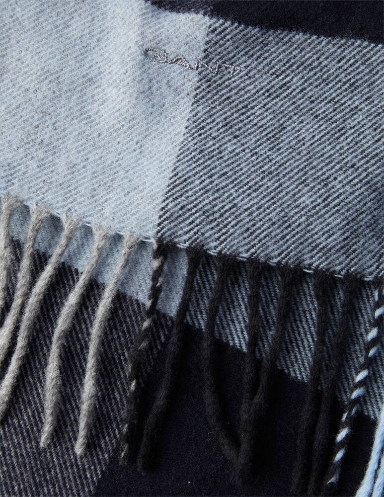 Gant Wool check scarf - Blue - picture 2 Gant Wool check scarf - Blue - picture 2