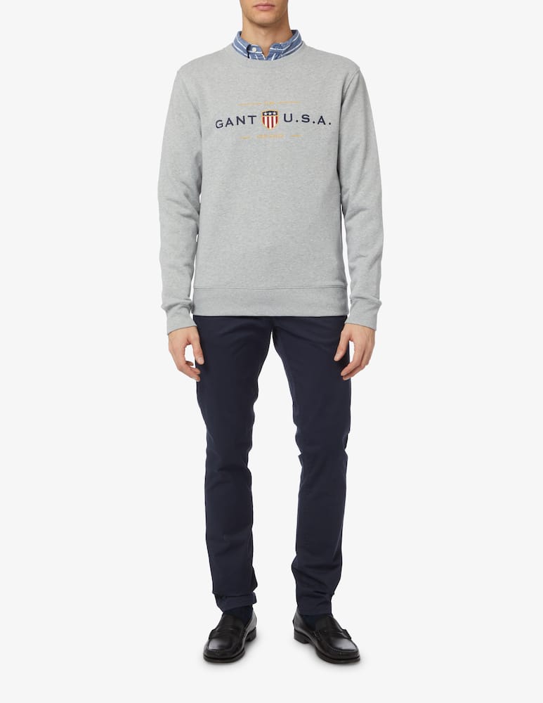 rinascente Gant Felpa girocollo logo grande 