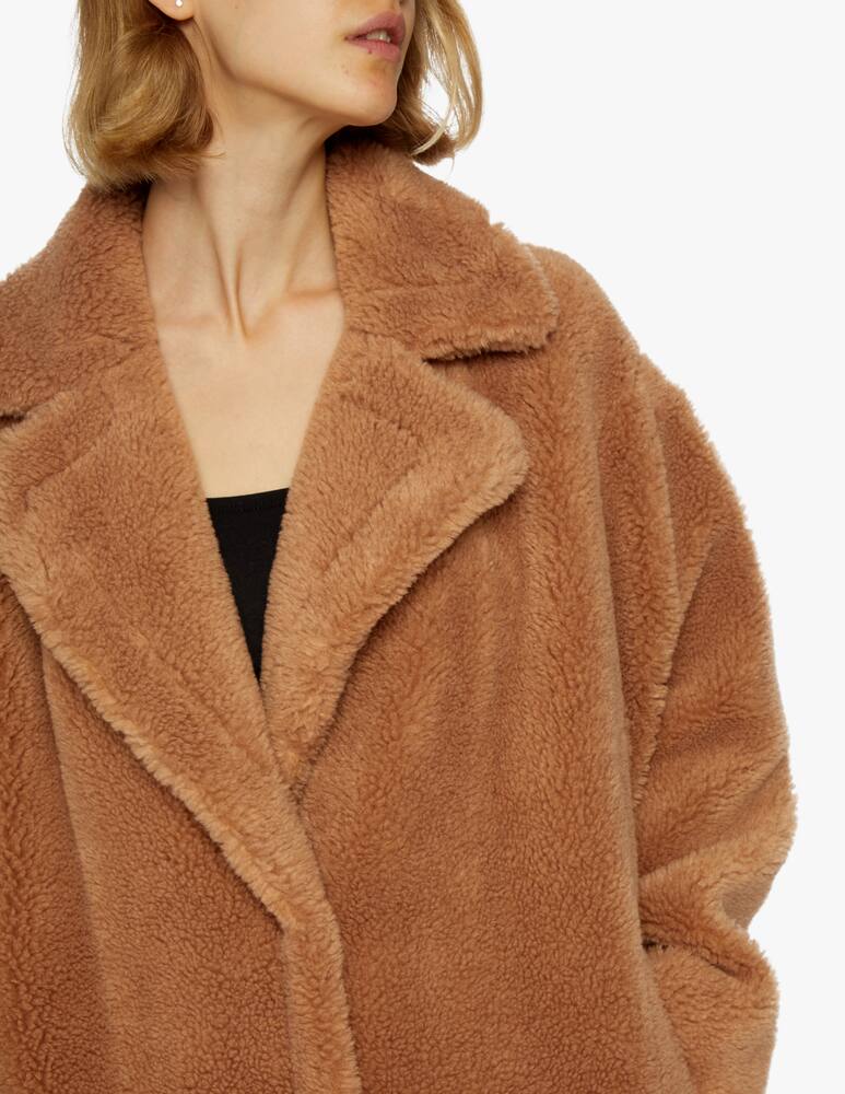 rinascente Stand Studio Maria midi teddy coat - Brown