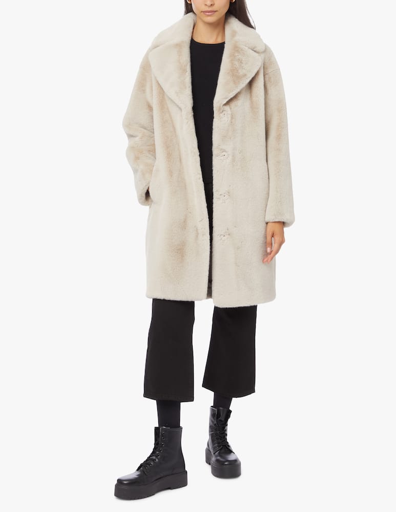 Stand Studio Camille faux fur coat - Beige - picture 2 Stand Studio Camille faux fur coat - Beige - picture 2