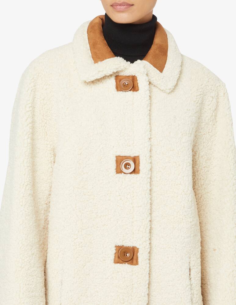 rinascente Stand Studio Kenca synthetic shearling long coat - White