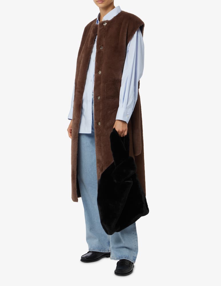 rinascente Stand Studio Borsa in pelliccia sintetica Market - Nero