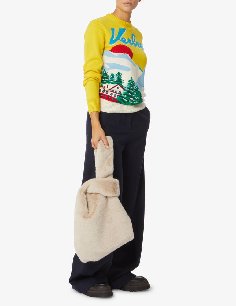 rinascente Stand Studio Market faux fur bag - White