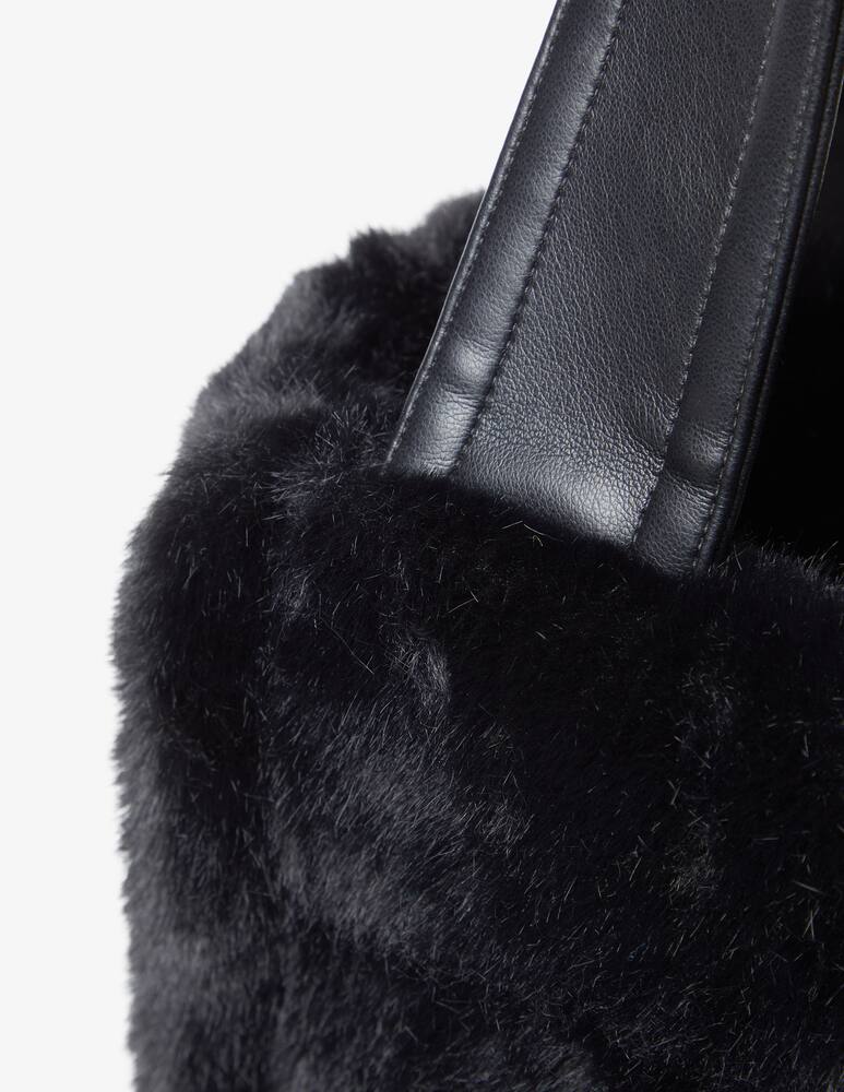 rinascente Stand Studio Lisetnis faux fur shearling bag - Black