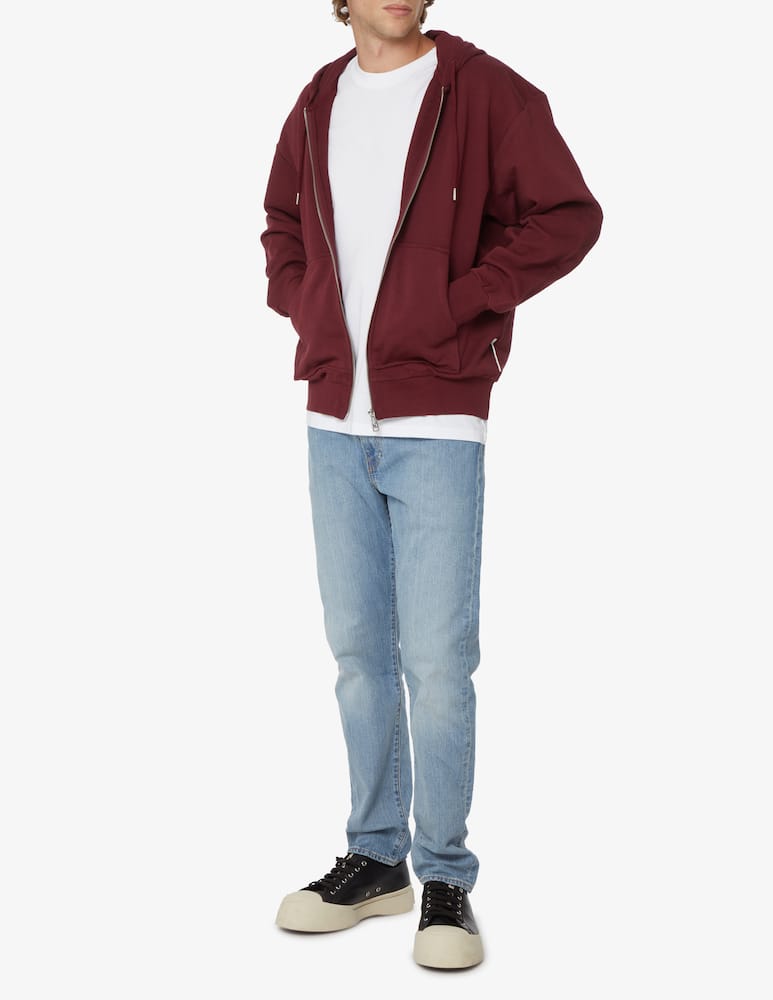 Marc O'Polo Kangaroo zipped hoodie - Red - picture 2 Marc O'Polo Kangaroo zipped hoodie - Red - picture 2