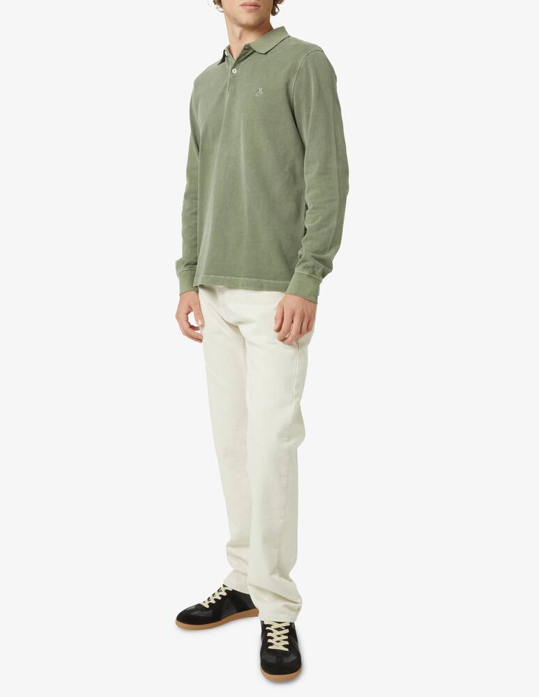 rinascente Marc O'Polo Embroidery long sleeve polo - Green