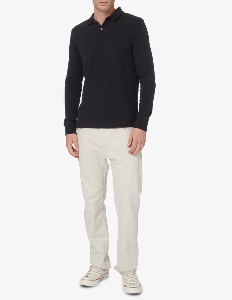 rinascente Marc O'Polo Embroidery long sleeve polo - Black