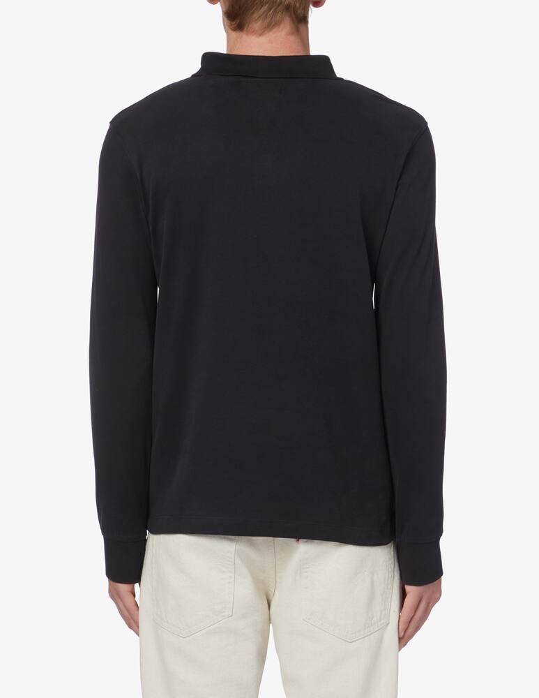 rinascente Marc O'Polo Embroidery long sleeve polo - Black