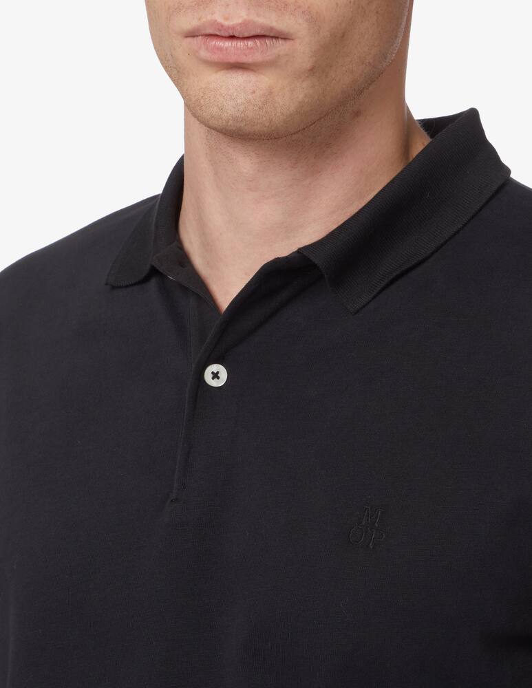 rinascente Marc O'Polo Embroidery long sleeve polo - Black