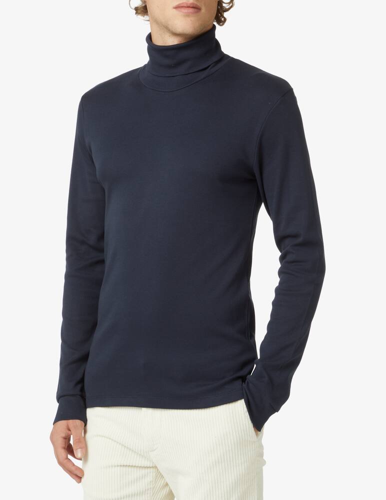 Marc O'Polo Maglia dolcevita in jersey - Blu - immagine 1 Marc O'Polo Maglia dolcevita in jersey - Blu - immagine 1