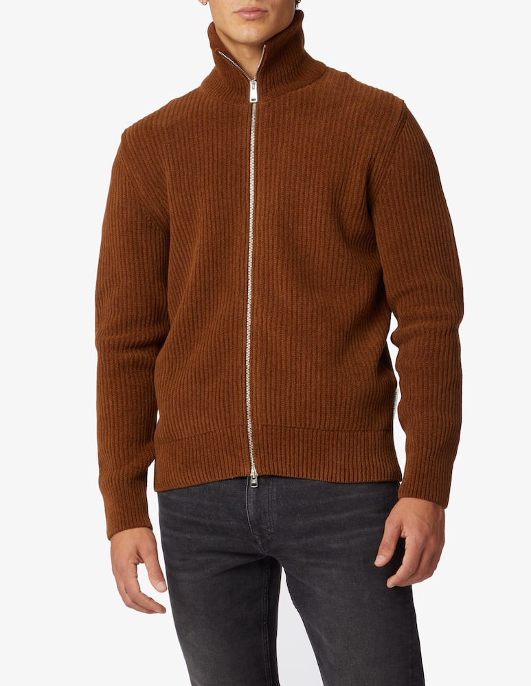 Marc O'Polo Cardigan con cerniera - Marrone - immagine 1 Marc O'Polo Cardigan con cerniera - Marrone - immagine 1