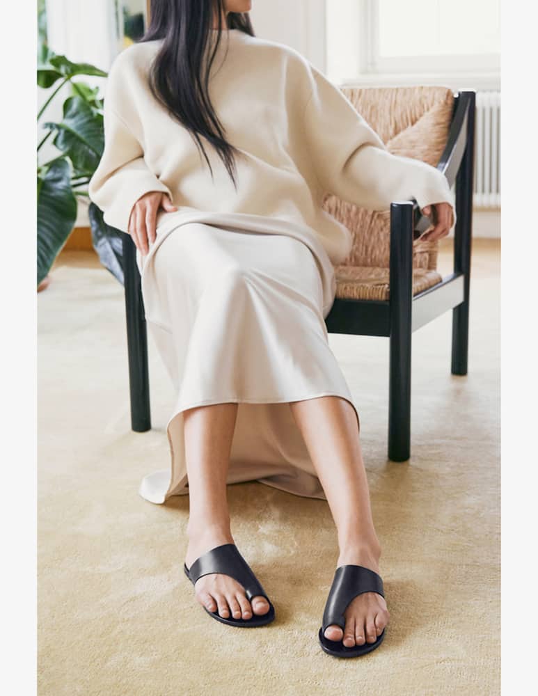 rinascente ATP Atelier Rosa leather flat sandals