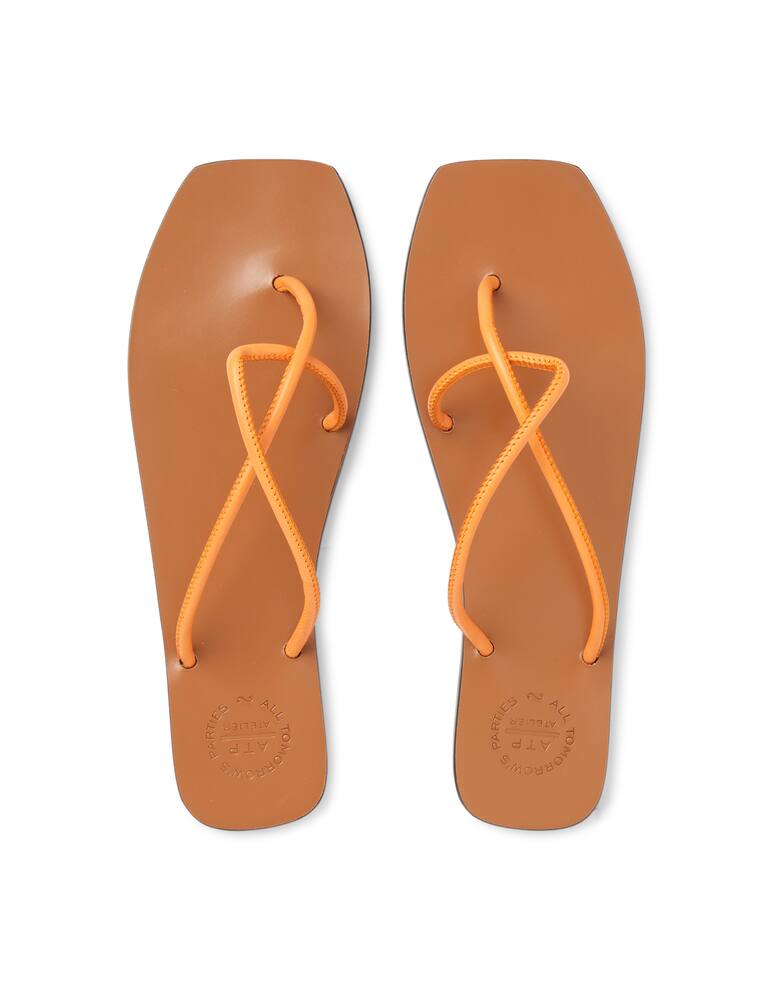 rinascente ATP Atelier Sandalo Alessano ad incrocio in nappa mandarino