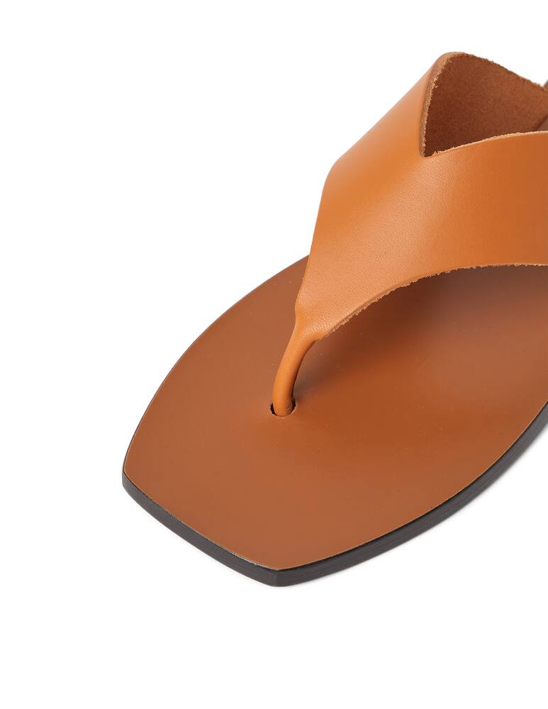 rinascente ATP Atelier Infradito Merine in pelle colore terra