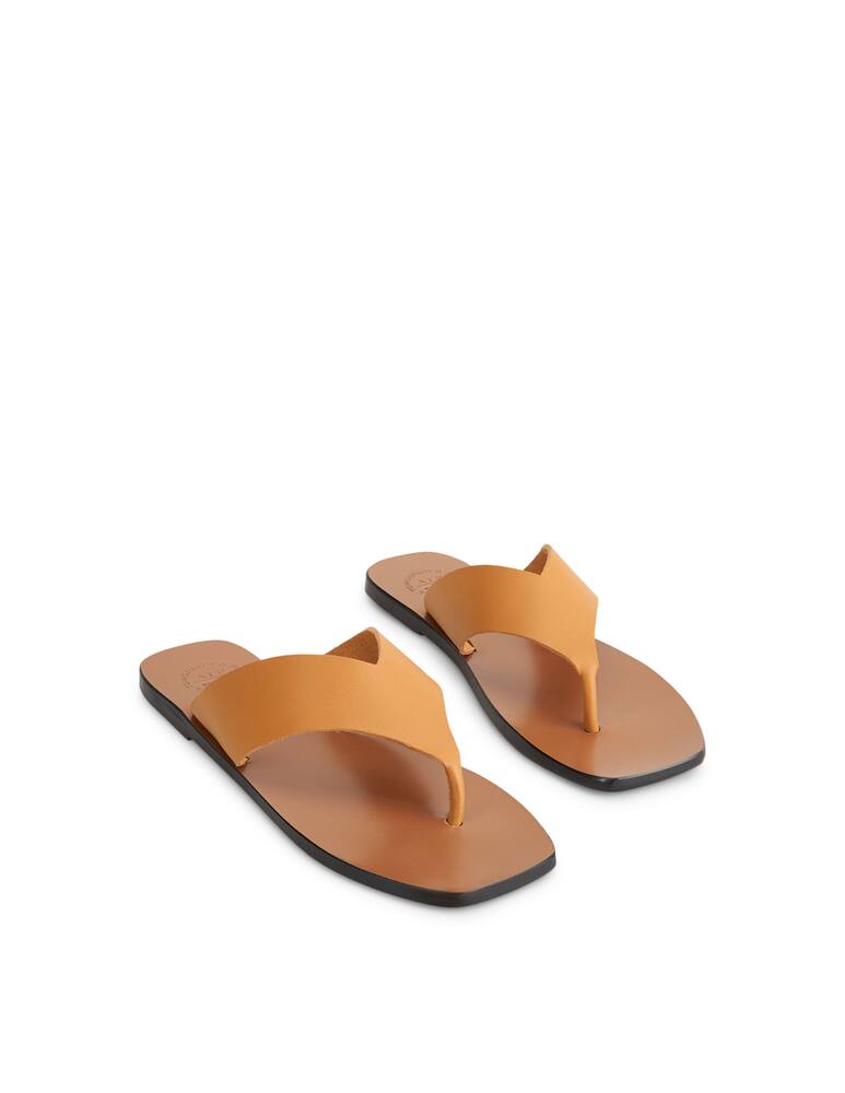 rinascente ATP Atelier Infradito Merine in pelle colore terra