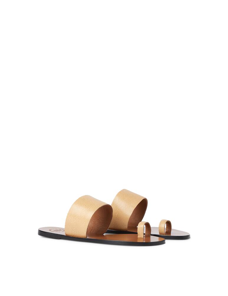 rinascente ATP Atelier Astrid sandal in light beige printed leather