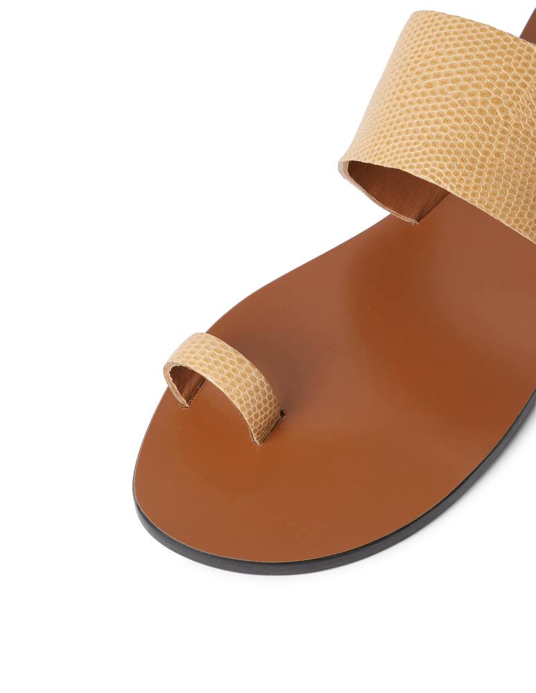 rinascente ATP Atelier Astrid sandal in light beige printed leather