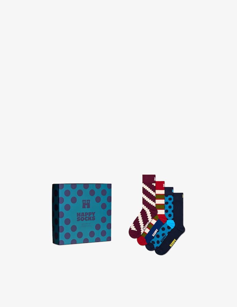 Happy Socks Calze 4-pack new vintage gift set - immagine 1 Happy Socks Calze 4-pack new vintage gift set - immagine 1