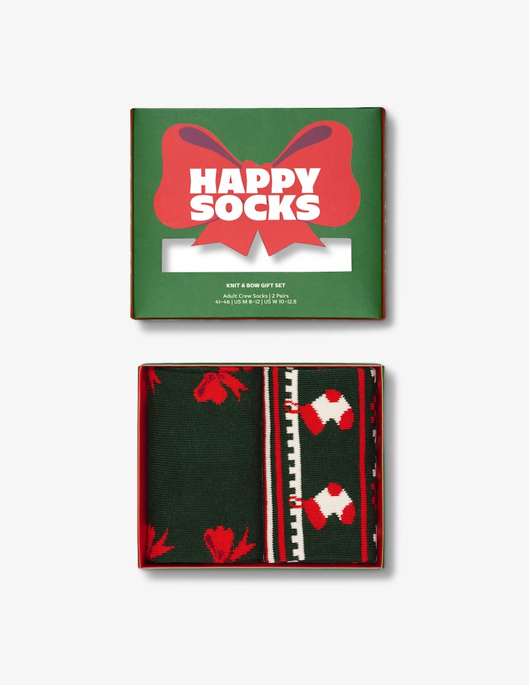 rinascente Happy Socks Knit and bow socks set of 2