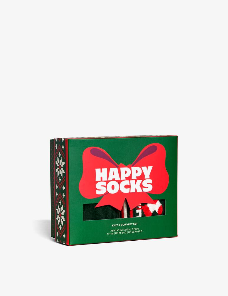 rinascente Happy Socks Knit and bow socks set of 2