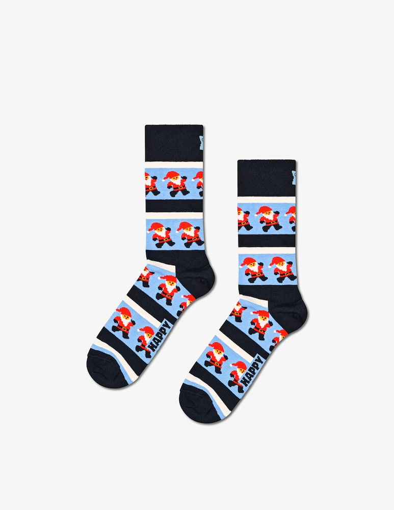 rinascente Happy Socks Calze a righe con fantasia santa