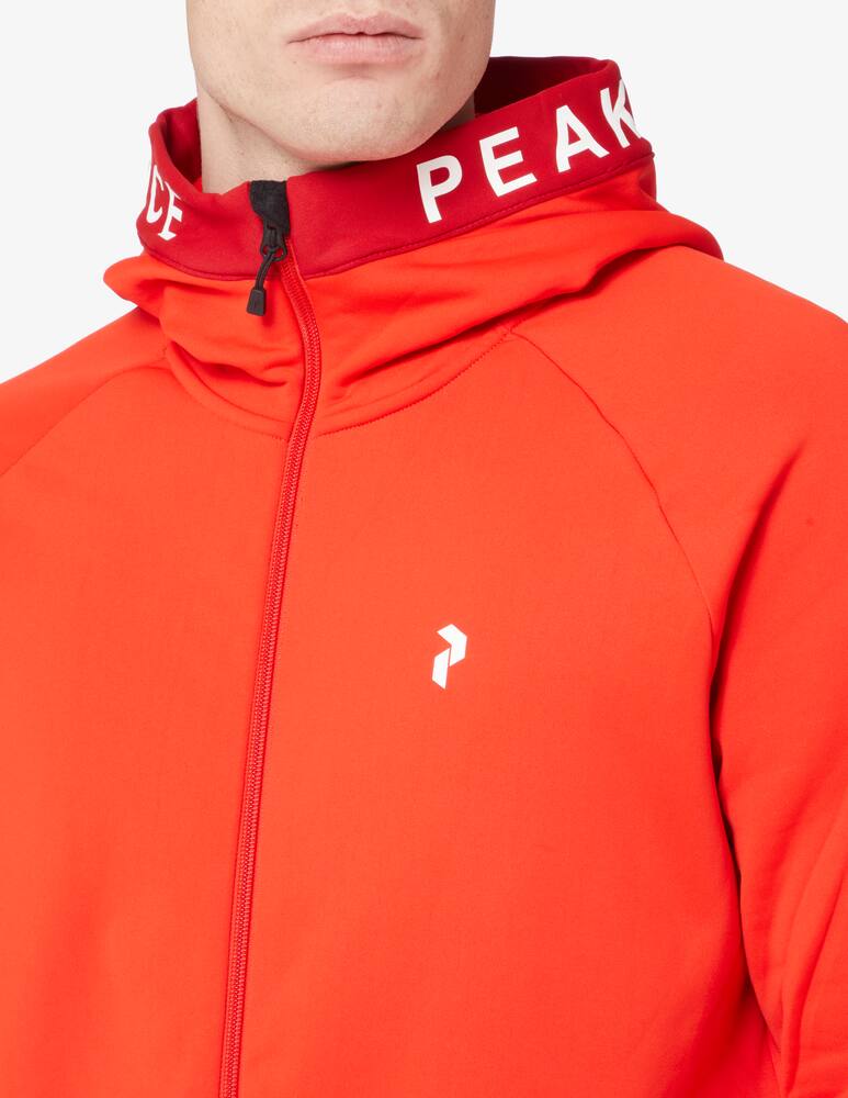 rinascente Peak Performance Maglia in pile con cappuccio rider fzip - Rosso