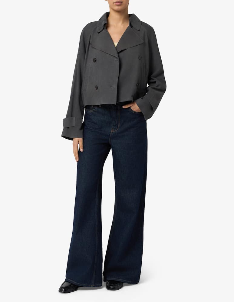 rinascente Marc O'Polo Short suede double breasted trench