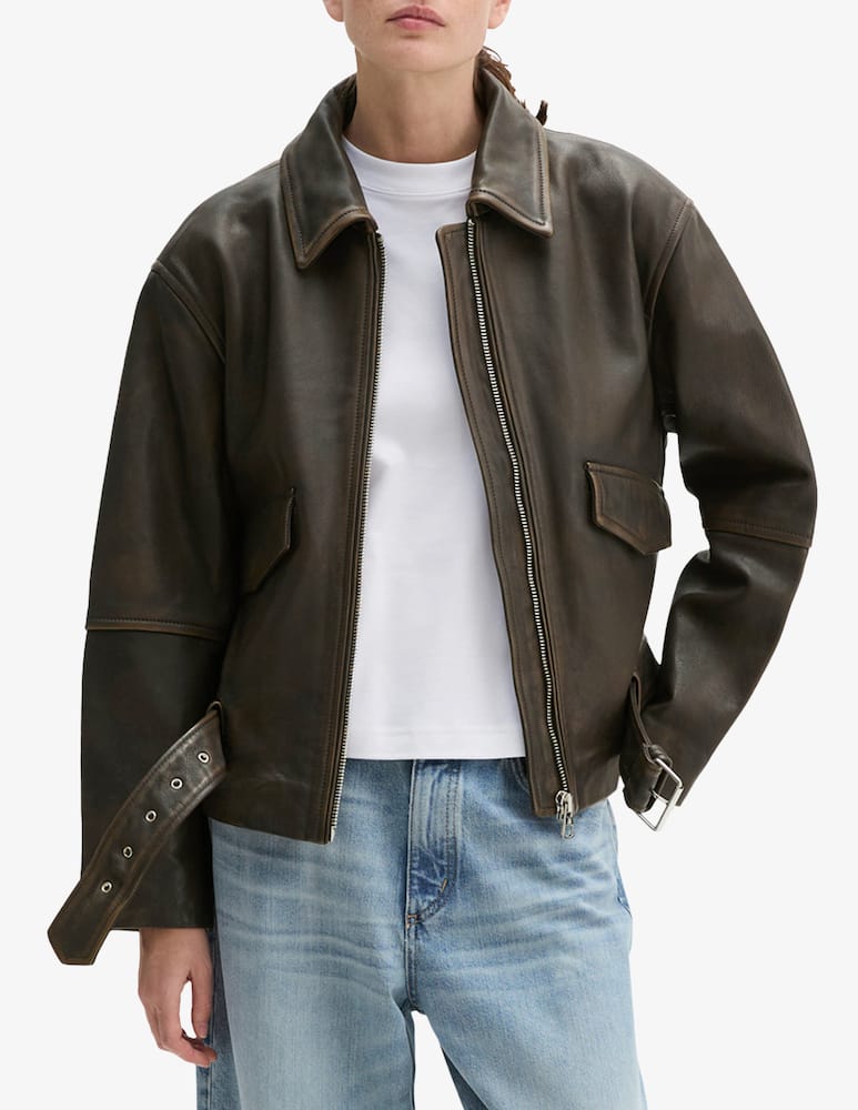 rinascente Marc O'Polo Leather jacket with belt