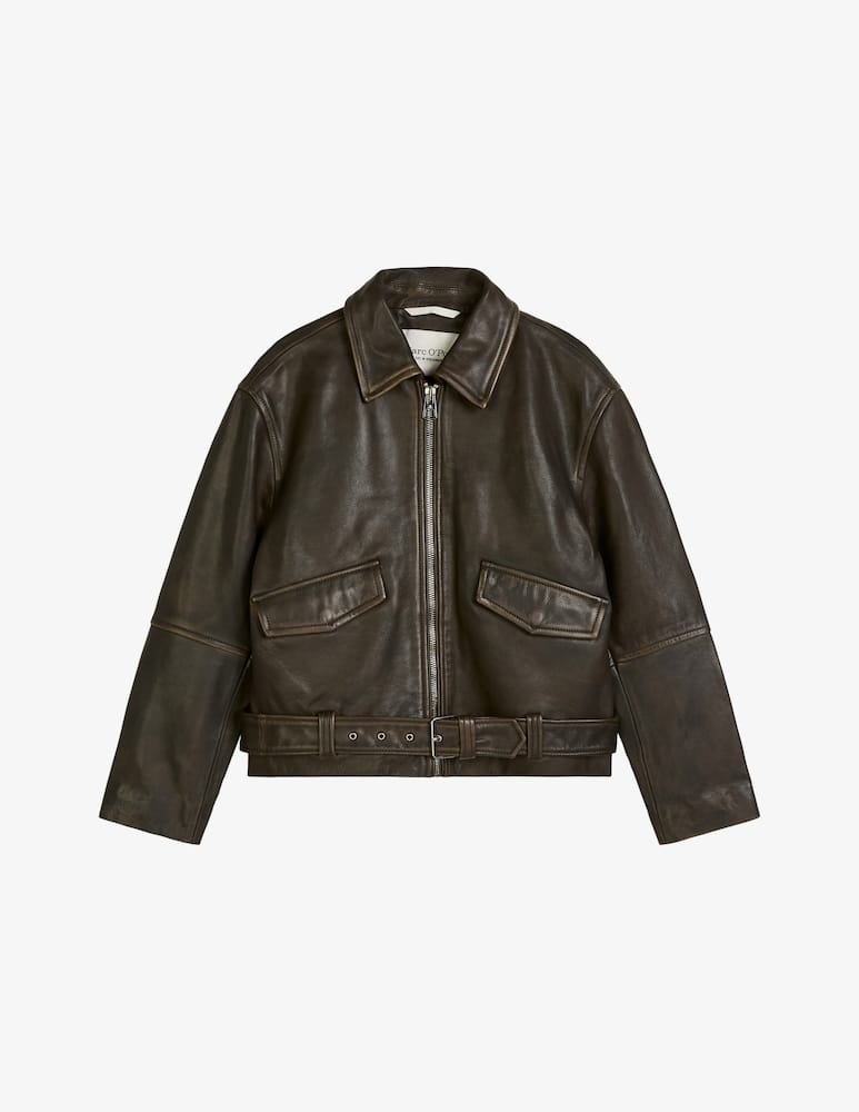 Marc O'Polo Leather jacket with belt - picture 5 Marc O'Polo Leather jacket with belt - picture 5