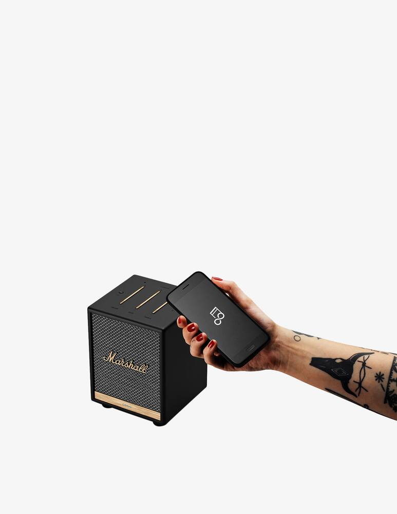 rinascente Marshall Uxbridge Voice Alexa Bluetooth Speaker - Black