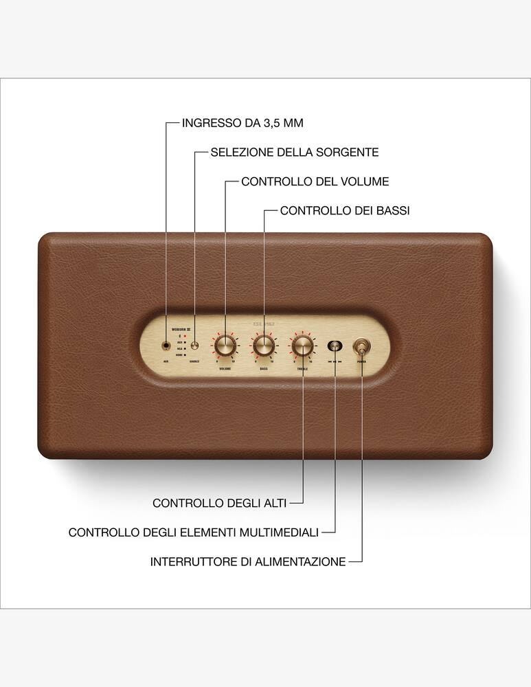 rinascente Marshall Marshall Woburn III Bluetooth Altoparlante