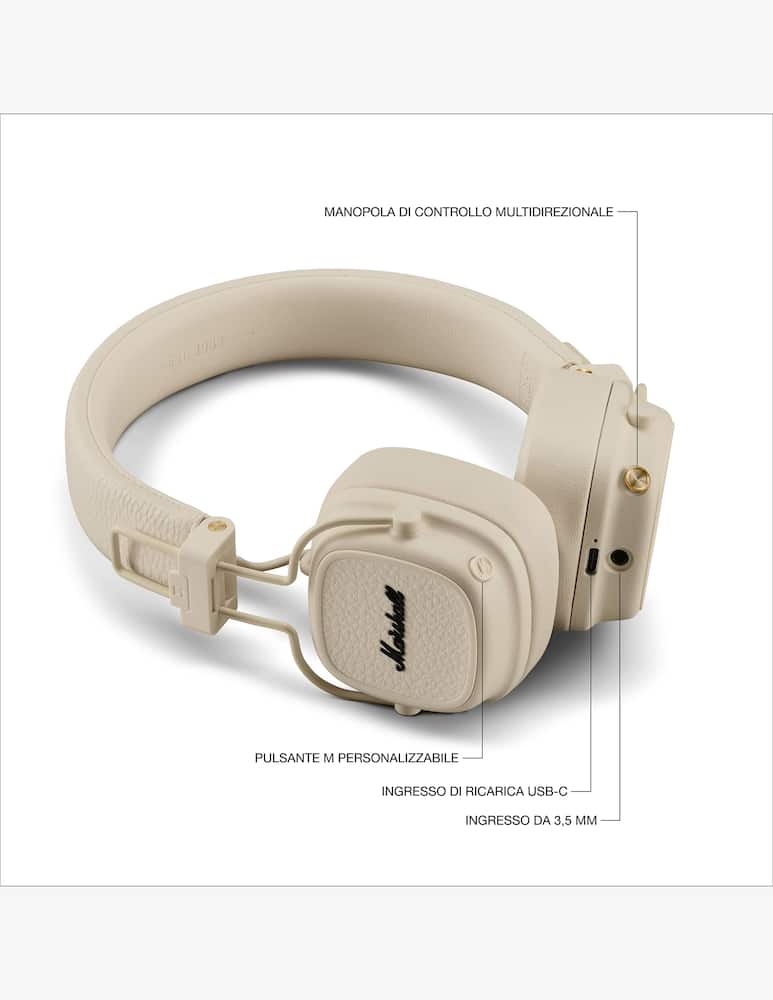 Marshall Major V Wireless On-Ear Cuffie - immagine 3 Marshall Major V Wireless On-Ear Cuffie - immagine 3