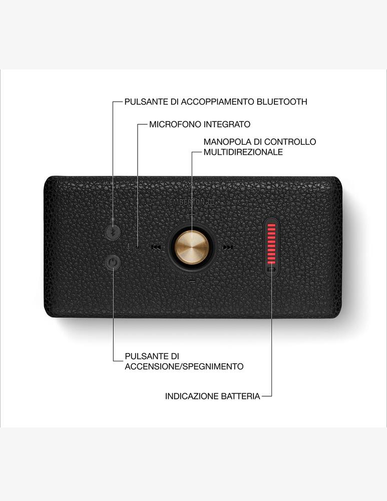 rinascente Marshall Emberton III Portable Bluetooth Altoparlante