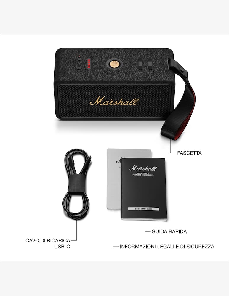 Marshall Middleton II Portable Bluetooth Altoparlante - immagine 7 Marshall Middleton II Portable Bluetooth Altoparlante - immagine 7