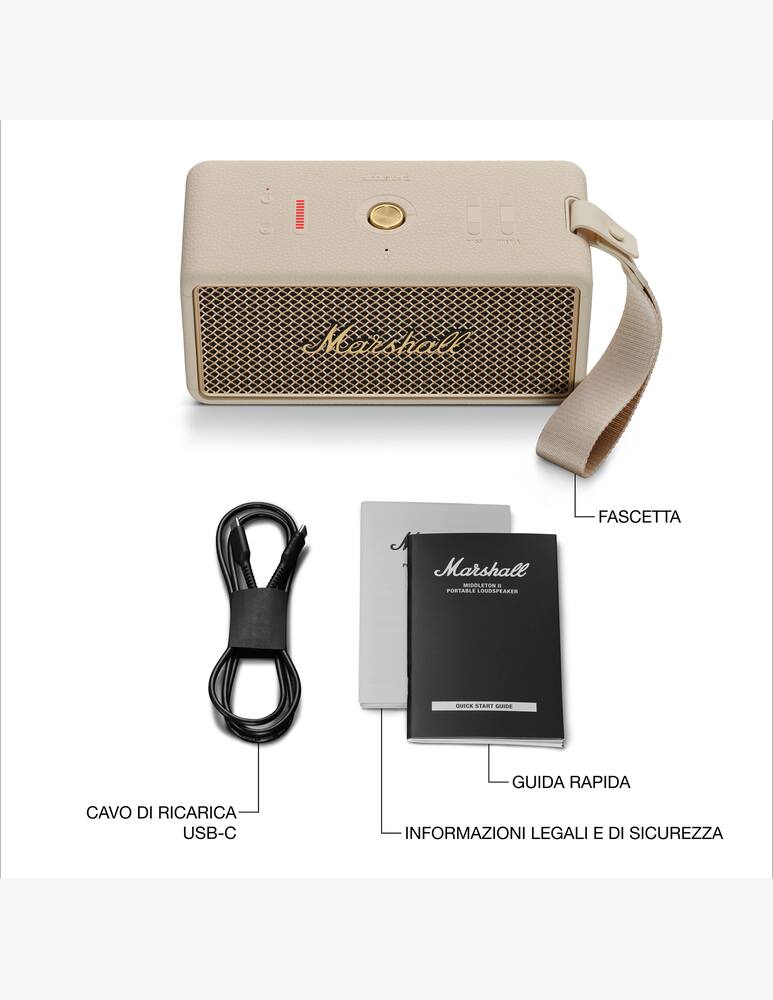 rinascente Marshall Middleton II Portable Bluetooth Altoparlante