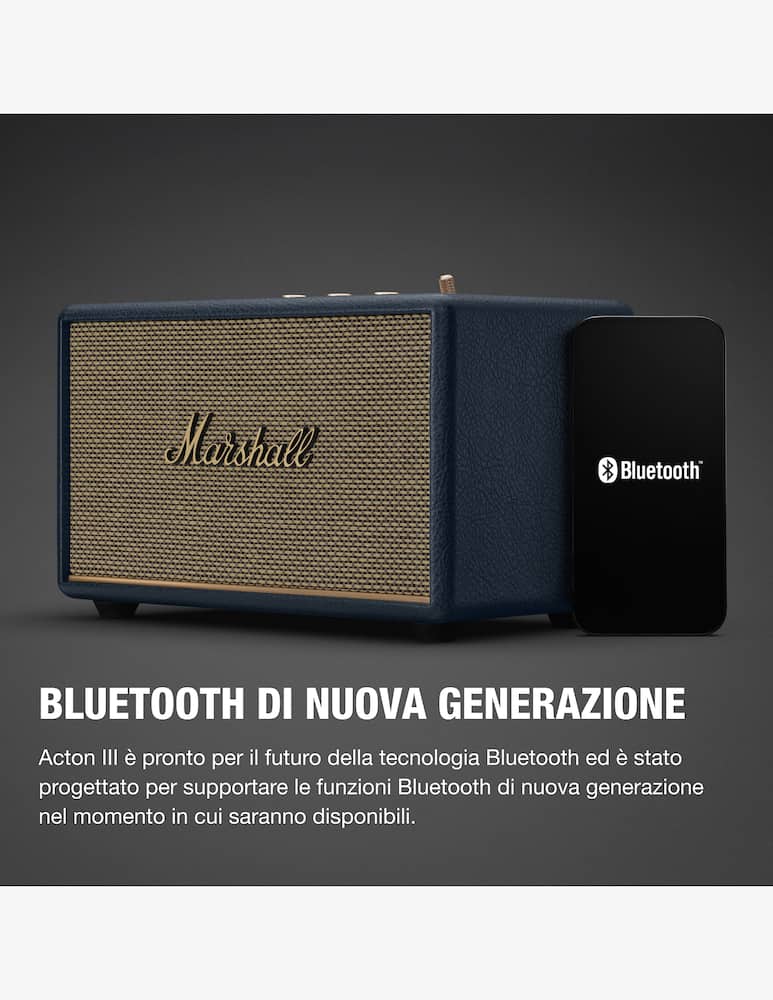 rinascente Marshall Speaker Acton Iii Bt Midnight Blue