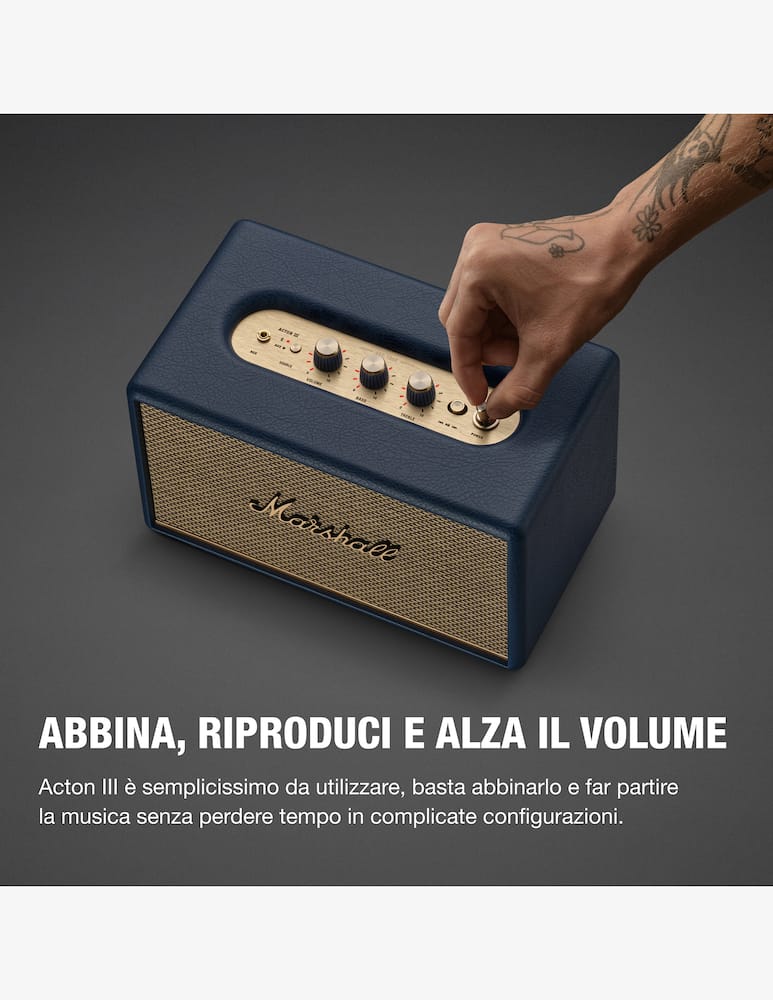 rinascente Marshall Speaker Acton Iii Bt Midnight Blue