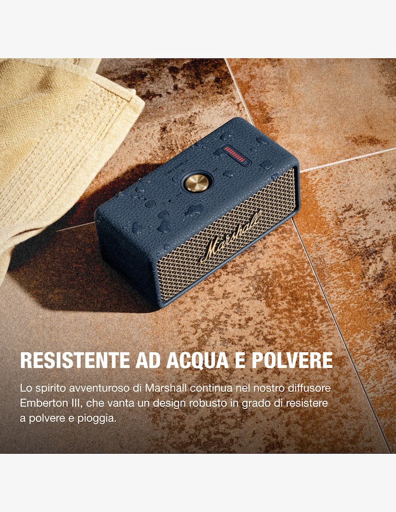 rinascente Marshall Speaker Emberton Iii Midnight Blue