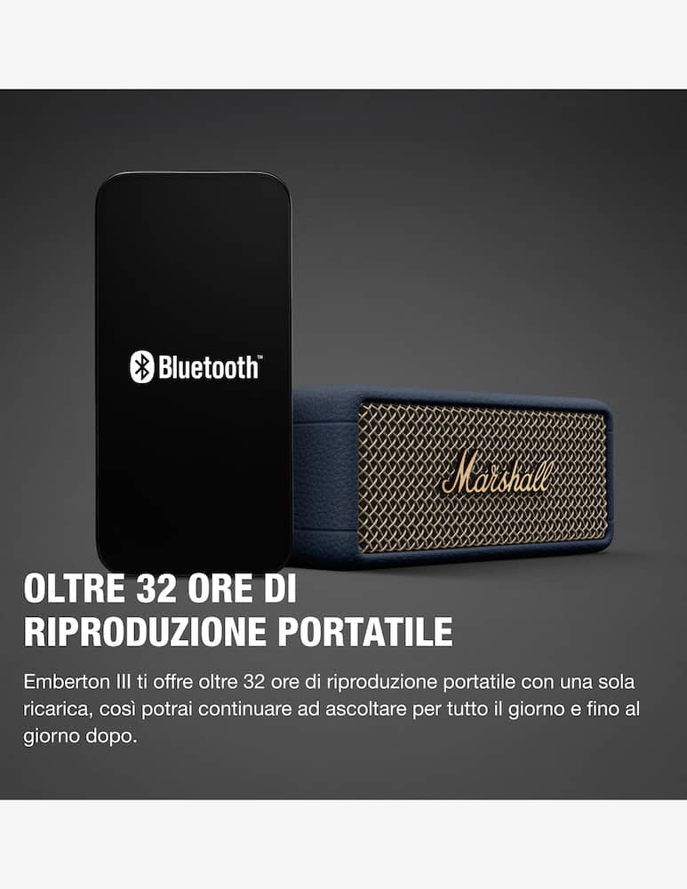 rinascente Marshall Speaker Emberton Iii Midnight Blue