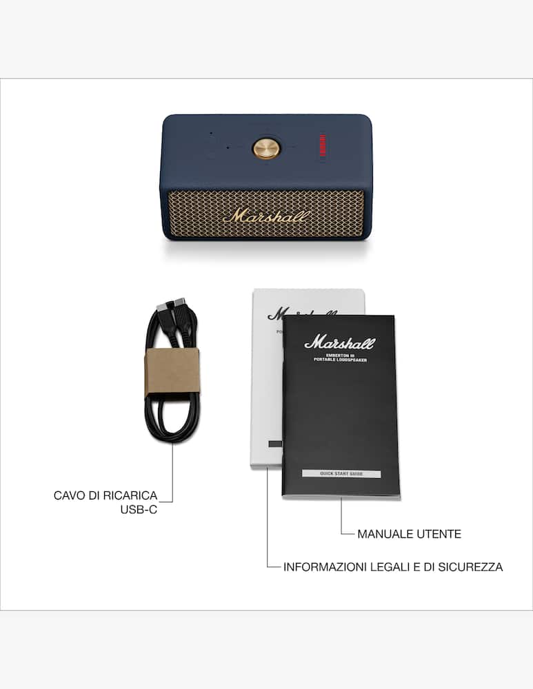 rinascente Marshall Speaker Emberton Iii Midnight Blue