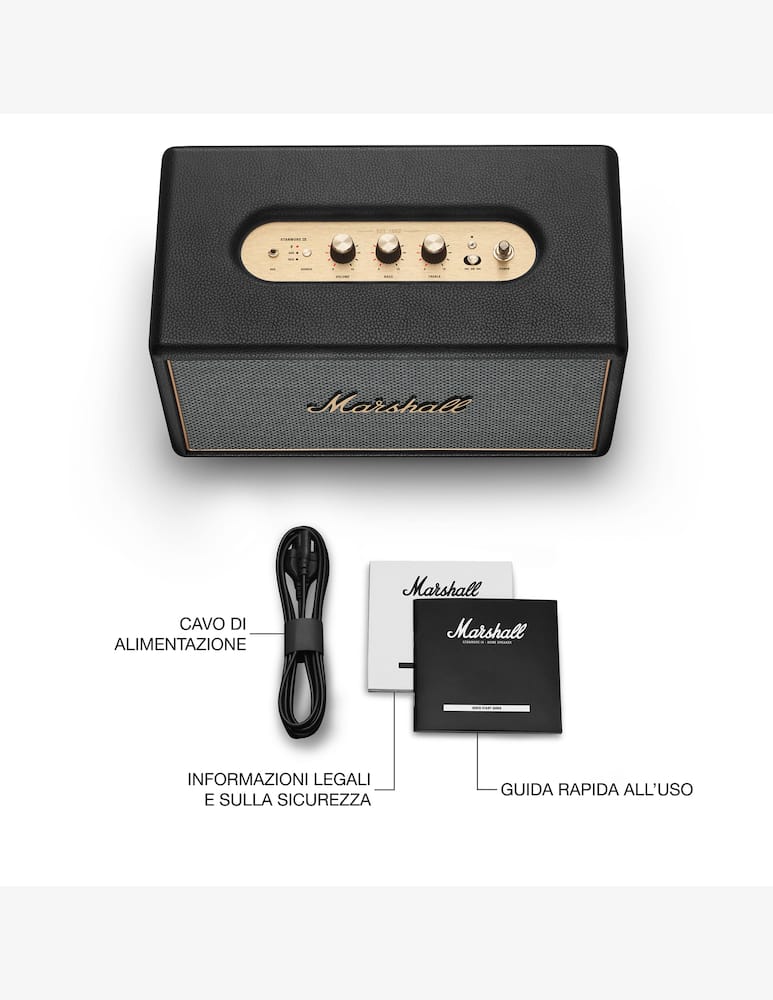 rinascente Marshall Speaker Stanmore Iv Black & Brass