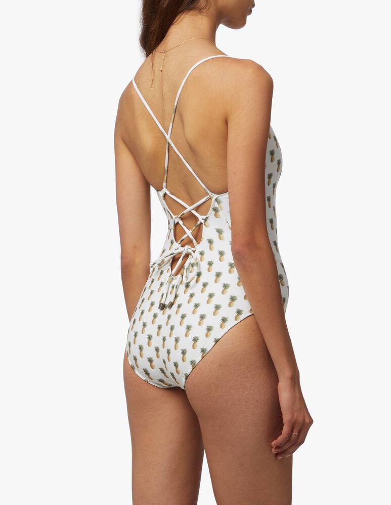 rinascente Oas Pina Colada tie-back one-piece swimsuit