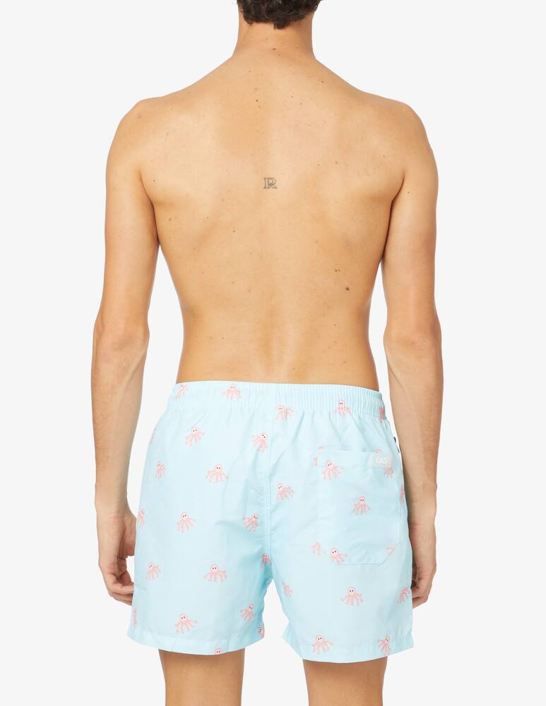 rinascente Oas Orange octopus swim shorts - orange