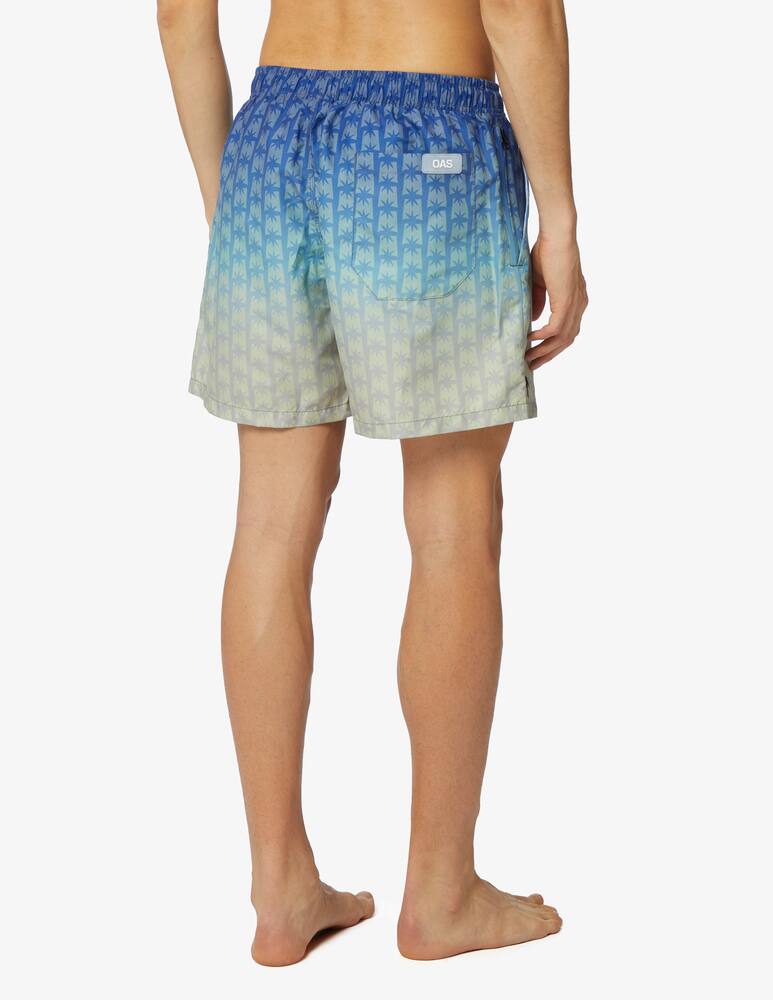rinascente Oas Polar sky palme degrade swim shorts